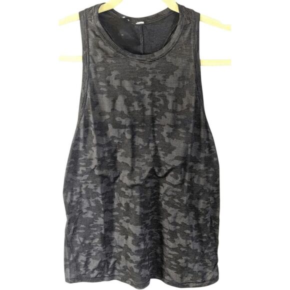 LULULEMON ATHLETICA Miles Ahead Tank (Camo) in Black Size 6 - Picture 4 of 5